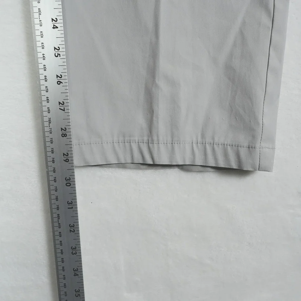 J Lindeberg Mens Regular Fit Light Gray Golf Chinos‎ Pants 36x32